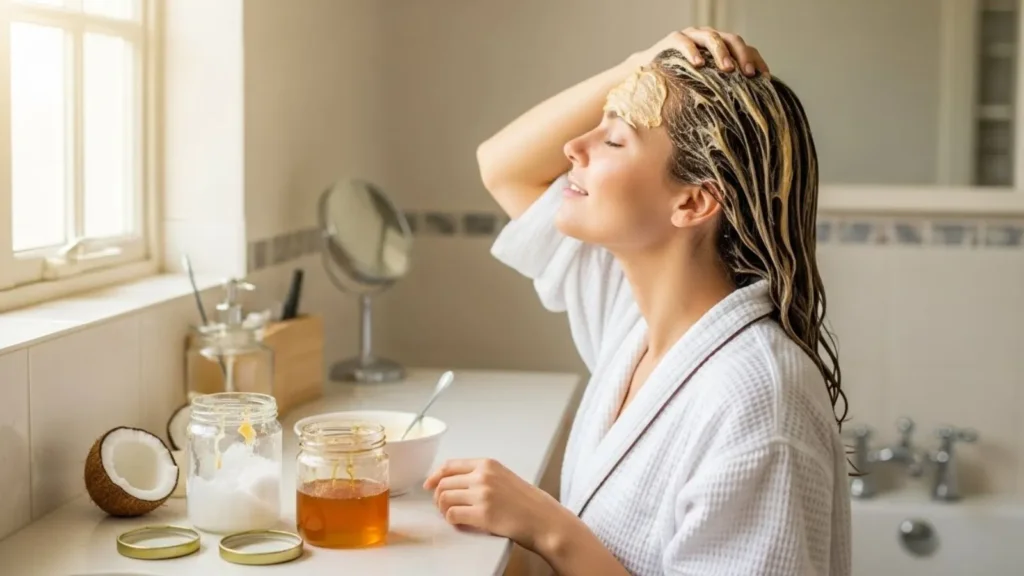 Hidratação capilar caseira com ingredientes baratos e efeito de salão