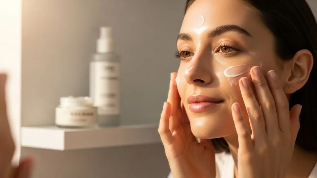 Skincare barato com produtos de farmácia e pele radiante