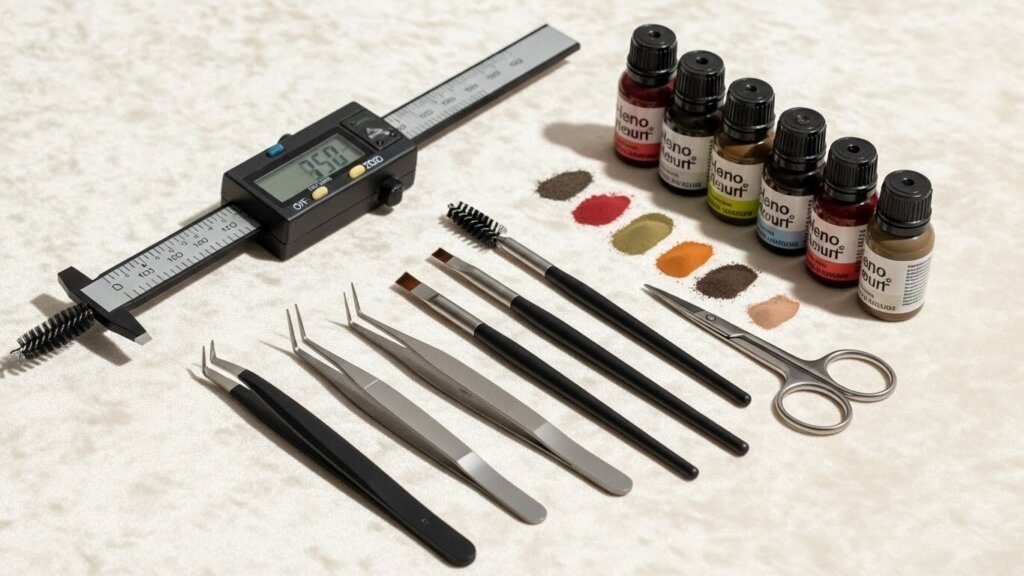 Kit profissional completo de ferramentas para design de sobrancelhas de qualidade