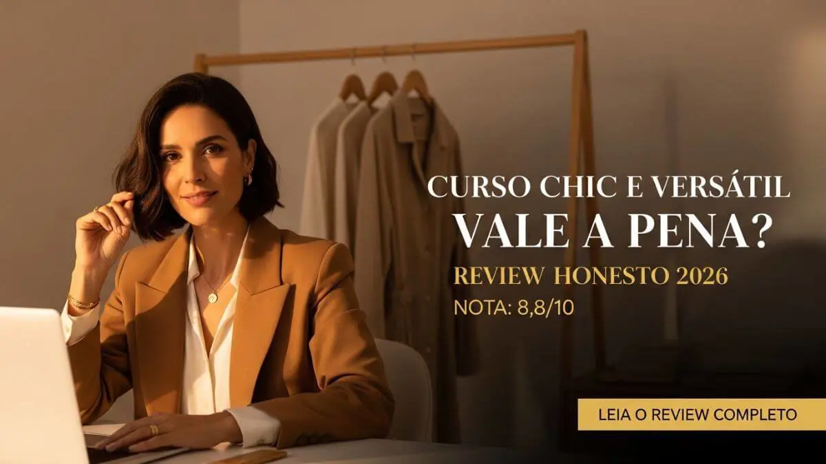 Mulher brasileira elegante apos concluir curso de styling online Chic e Versatil com look capsula montado