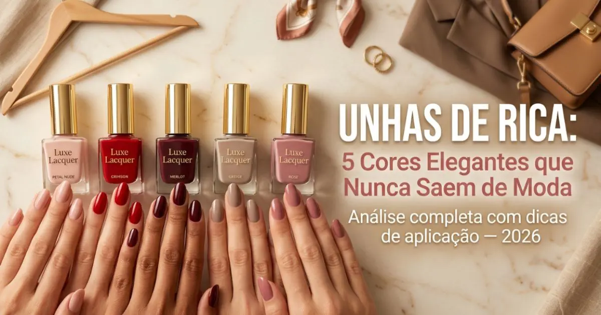 Unhas de ‘Rica’: 5 Cores Elegantes que Nunca Saem de Moda (2026)