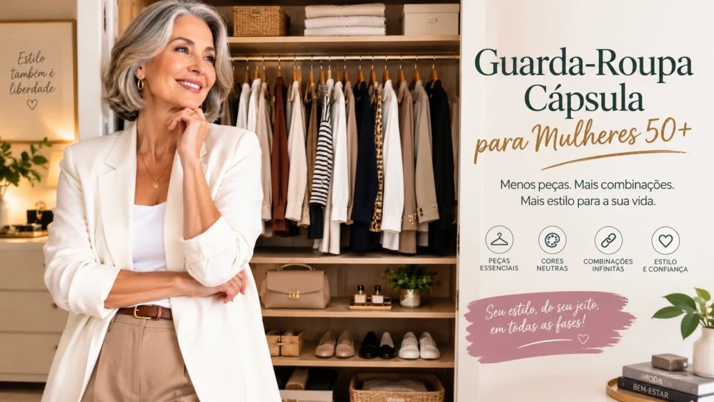 guarda-roupa cápsula para mulheres 50+